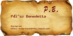 Pósz Benedetta névjegykártya